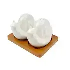 Snail Salt & Pepper Shakers Shudehill Cute White Porcelain Cruet Set 9cm