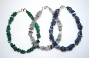 Lyn's Jewelry Gemstone Chip Bracelets Silver 8"