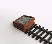 Outland Models Railway Layout Track Buffer/Stop x2 Wood Style HO Scale 1:87