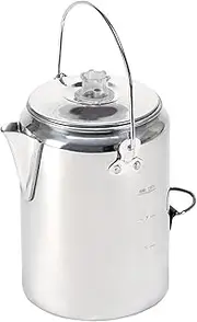 Stansport Camper's Percolator Coffee Pot 9 Cups (277) Silver