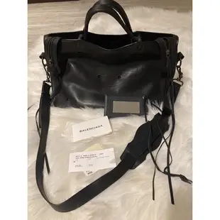 Balenciaga blackout city bag/機車包，黑