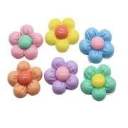 Spring Flowers - Shelly's Buttons - Pastel Flat Back Embellishments Craft Scrap