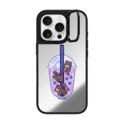 iPhone 16 Pro Mirror Ring Stand Case MagSafe Compatible Dark Boba by PIKARAR