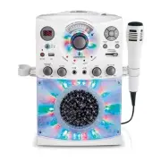 Singing Machine Bluetooth Karaoke System with LED Disco Lights CD+G USB and Micr