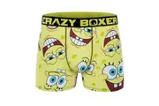 Crazy Boxers SpongeBob SquarePants Face All Over Boxer Briefs Large (36-38)
