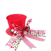 NNEOBA Christmas Tree Topper Hat with Bow Ribbon