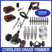 2500w Cordless Grass Trimmer Lawn Grass Brush Cutter Blade Whipper Snipper