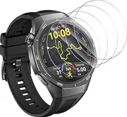 [Yieehhow] Screen Protector for Huawei Watch GT 5 Pro 46 mm Tempered Glass, [Pack of 4] 9H Hardness Tempered Glass, Anti-Scratch/HD Screen Protector/Bubble-Free Tempered Glass Screen Protector for