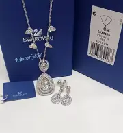Swarovski Tizian Set Pendant/Earrings Pear Shape RHS Clear Crystal NEW 5039426