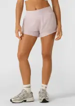 [Lorna Jane] Amy Stretch & Stride Pocket Run Shorts in Purple, Size - 2XS 2XS Pale Orchid Lilac