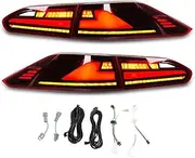 1 Pair LED Tail Light Compatible With Toyot Corolla Cross 2020‑2022 Start Up Animation Sequential Turn Signal Car Accessories(Red)