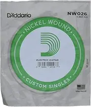 D'Addario NW026 Nickel Wound Electric Guitar Single String, .026