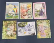 6 Assorted Greeting Cards Ilustrations Art Painting Birthday Anniversary & more