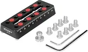 [Yueoct] 100mm/3.94" Telescope Rail Bar Vixen Style Dovetail Mounting Plate, with M6 1/4" 3/8" Camera Screw for Telescope Saddle Mount Base OTA Equatorial Head Tripod Adapter Sky Astrophotography