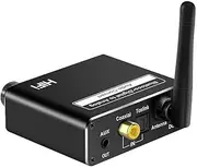 Digital to Analog Audio Converter DAC Coaxial Toslink to 3.5mm with Bluetooth 5.0 Receiver Volume Control and USB Playback