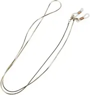 [Homoyoyo] Non Eyeglass Chain Earphones Stands Gold Sunglasses Chain Yellow Rope Strap for Glasses Clear Glasses Strap Women Eyeglasses Eyeglass Holder Glasses Chain Head Golden