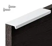 6 Pack Finger Edge Pull Furniture Drawer Handles Bright White Hidden Cabinet Kitchen Drawer Pull Handles