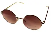 Kenneth Cole Reaction Mens Sunglass Round Gold Metal Gradient Lens KC1321 32F