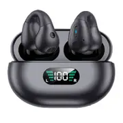 Bone Conduction Headphones Ear Clip On Bone Conduction Wireless Bluetooth 5.3 Earphones Sport Headphones -Black