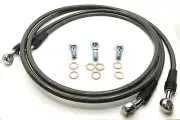 ASR Steel Braided Front Brake Lines Smoke +2" Honda TRX250R TRX 250R 1986-1989
