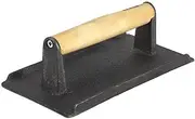 Winco Cast Iron Steak Weight, 4.25-Inch by 8.25-Inch,Black, Tan,Medium