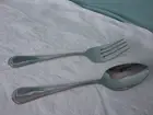 Oneida Levi Serving Spoon & Fork Stainless Steel Salad Set Classic Design Vietnm