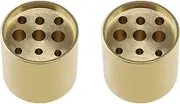 LT Easiyl 2pcs Incense Burner Base 20x20mm Cylindrical Brass Incense Burner Base with 9 Holes in 3 Sizes Suitable for Office Home Tea Room, Gold