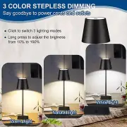 2Pack Cordless Table Lamp,Portable LED Desk Lamp Battery Operated Table Light 50