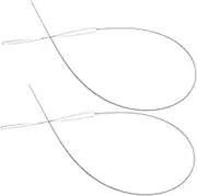 TEHAUX 2pcs Beads Needle for Jewelry Making Bracelets Beading Kits Bead Needles Needle for Bracelet Making Needles for Beading Bracelet Spinner Beading Needle Bead Spinner Silver Iron