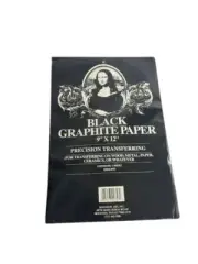 Houston Art Precision Transferring Black Graphite Paper 1 Sheet Item 757 9 X 12