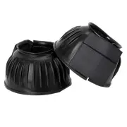 BH Hilason Western Horse PVC Ribbed Double Hook & Loop Leg Bell Boots