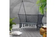 Gardeon Hammock Chair Outdoor Portable Camping Hammocks 2 Person Grey