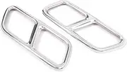 ALAGPNPMZH Silver Exhaust Muffler Pipe Tip Tailpipe Cover Trim Covers Compatible With Mercedes Compatible With Benz R W251 GL X156 S W221 W222 C217 A217 Chrome style