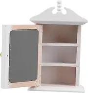 Dollhouse Display Cabinet Miniature Storage Cabinet Wood Construction Scale Miniature Model 1:12