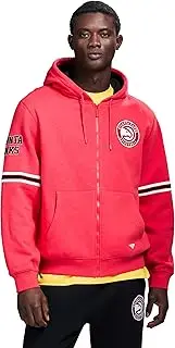 GAME 7 Men's Standard x NBA Officially Licensed Full-Zip Up Long Sleeve Hooded Fleece Sweatshirt
