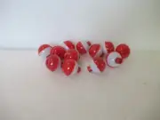12 1" FISHING BOBBERS Small Round Ball Floats Plastic Snap on Float Choice