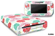 Skin Decal Wrap for Nintendo Wii U Gaming Console & Controller Sticker FLORAL
