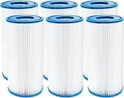 WuYan Replacement Filter Cartridge Compatible with Best-Way 58012 Type A/C Filter Cartridge, 6 Pack Swimming Pool Filters for Type Ⅲ Filter Cartridges