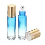 2Pcs 10mL Roller Bottles, Glass Refillable Essential Oil Roller, Blue
