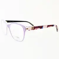 在飛比找PChome24h購物優惠-LOEWE 西班牙皇室品牌羅威貴族花邊平光眼鏡(紫花)VLW