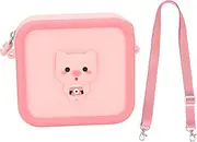 Kids Camera Case, Waterproof Shockproof Camera Bag, Cute Cartoon Portable Protective Carrying Bag, Compatible with Kids Camera, Best Birthday Festival Present (Pink Pig)
