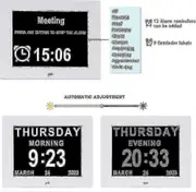 Alzheimer's Clock Alzheimer's Clock Large Digital Calendar Clock for Seniors with Date and Day of the Week F (7 inches) (WS)