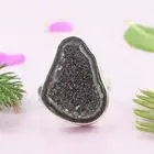 Natural Tabasco Geode Ring 925 Sterling Silver Handmade Unique Ring Size 6