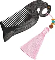FOMIYES Creative Ox Horn Hair Brush Double Sided Comb for Scalp Massage Relief Tension