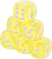 ERINGOGO 10pcs Transparent Six Sided Dice for Board Games Parties and Ktv Lightweight Dices Multiple Colors Easy to Carry and Fun to Play