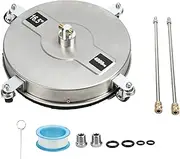 XTevu Surface Cleaner, Pressure Washer Attachment with 1 4in Quick Plug and 4 Wheels, Power Washer Floor Cleaner, Surface Cleaning Head with 2 Extension Wand, Pressure Washer Flat