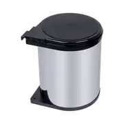 Kitchen Swing Pull Out Bin Stainless Steel Garbage Rubbish Waste Trash Can 14L