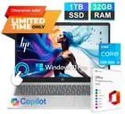 2025 HP Laptop Computer 15.6" Touch 12th Gen Intel i3, 32GB RAM 1TB SSD, WinPro