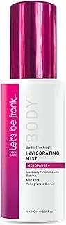 Be Refreshed Invigorating Body Spray - Menopause Relief Cooling Mist. Instant Cold Sensation, Cools Hot Flush Menopausal Symptoms. Revitalises With Panthenol, Aloe Vera, Betaine, Pomegranate Extract