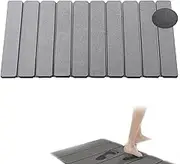 STFALI Stone Bath Mat 39 x 60 cm, Stone Bath Mat, Bathroom Mat, Quick Drying, Can Be Used in The Kitchen, Hall, Foldable for Storage, Dish Drying Mat